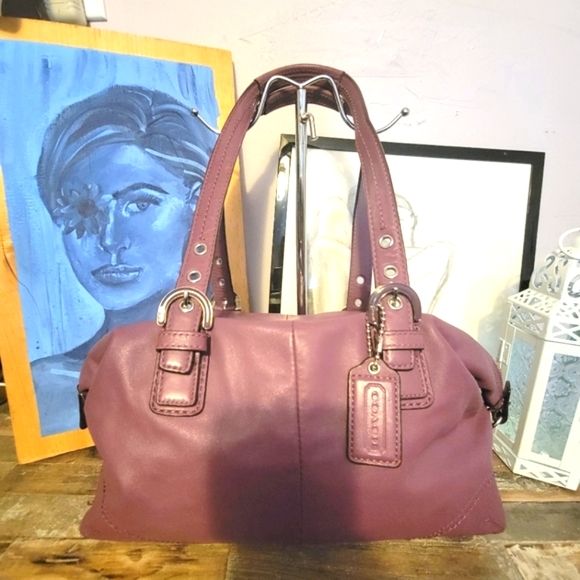 Coach Handbags - Coach Soho Leather Purple Shoulder Bag GUC